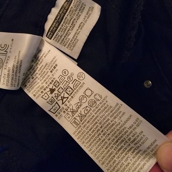 Levis Womens Black Cotton Blend Dark Wash‎ Pockets Cropped Jegging Jeans Size 27 - Picture 7 of 11